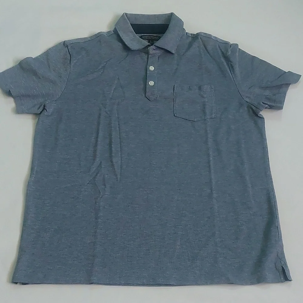 Banana republic performance polo mens ‎ short sleeve gray size L